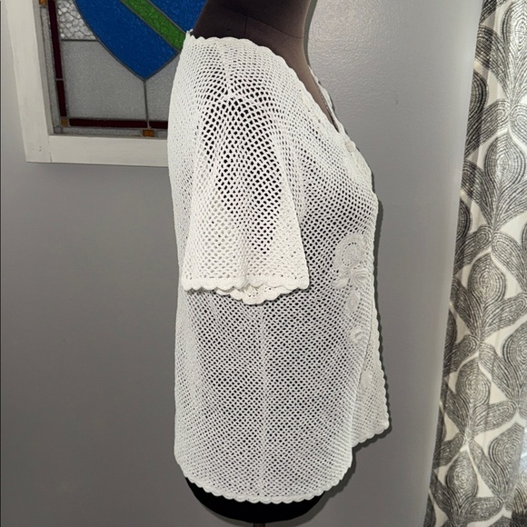 April Cornell Vintage Crocheted Cardigan SZ Medium - Picture 5 of 8